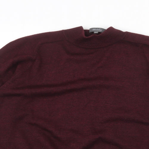 Wolsey Womens Red Round Neck Wool Pullover Jumper Size S