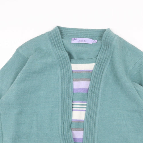 EWM Womens Green Round Neck Acrylic Cardigan Jumper Size S - Size 10-12 Twinset