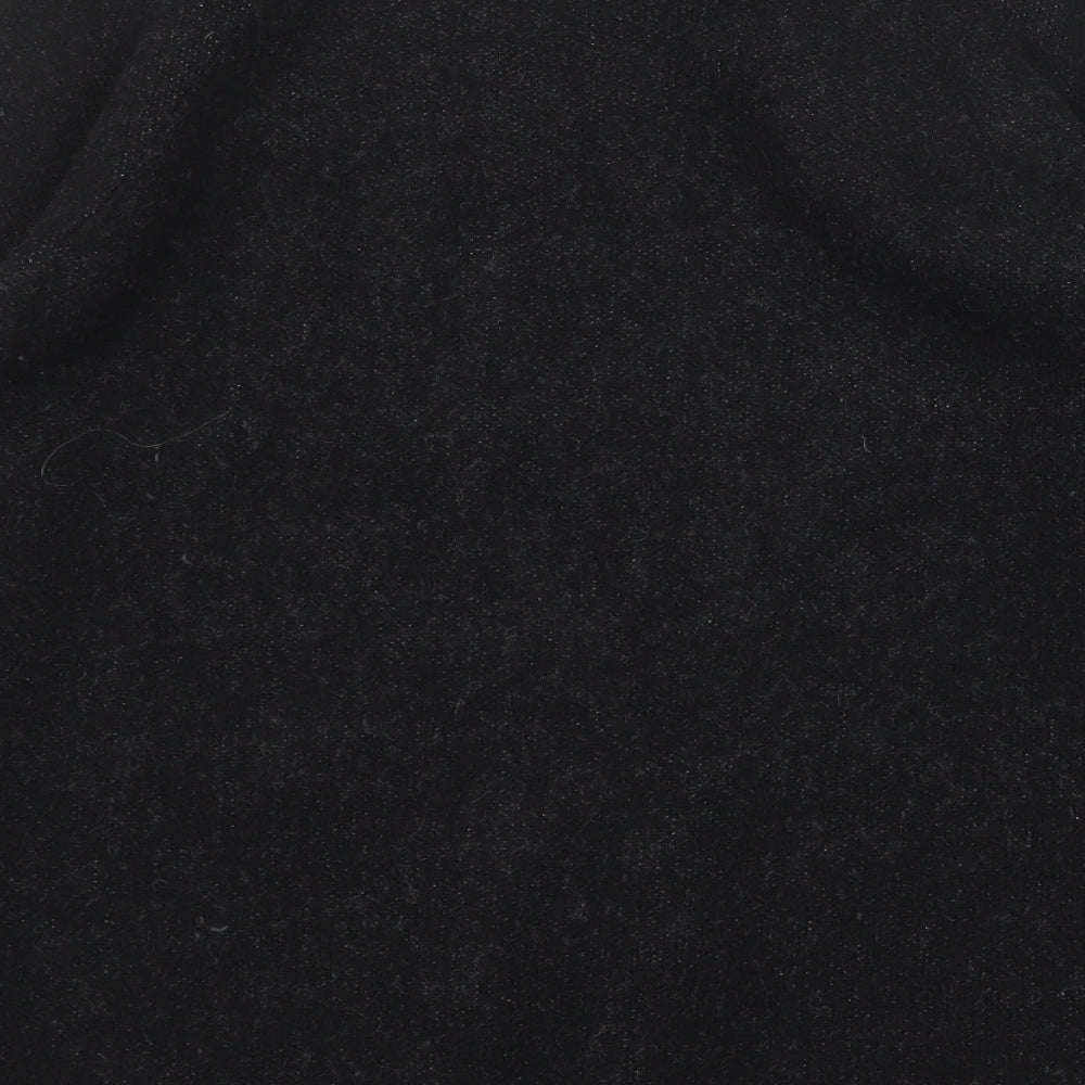 Bartolini Womens Black Round Neck Wool Pullover Jumper Size S - Star Pattern