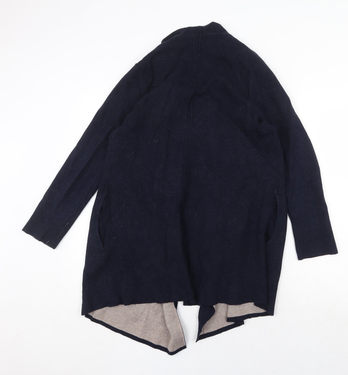 Monsoon Womens Blue V-Neck Cotton Cardigan Jumper Size L