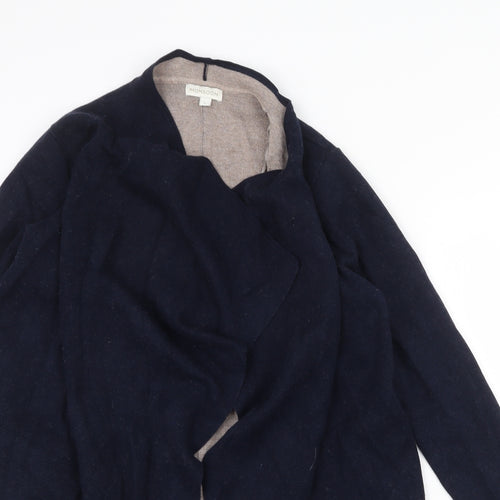 Monsoon Womens Blue V-Neck Cotton Cardigan Jumper Size L