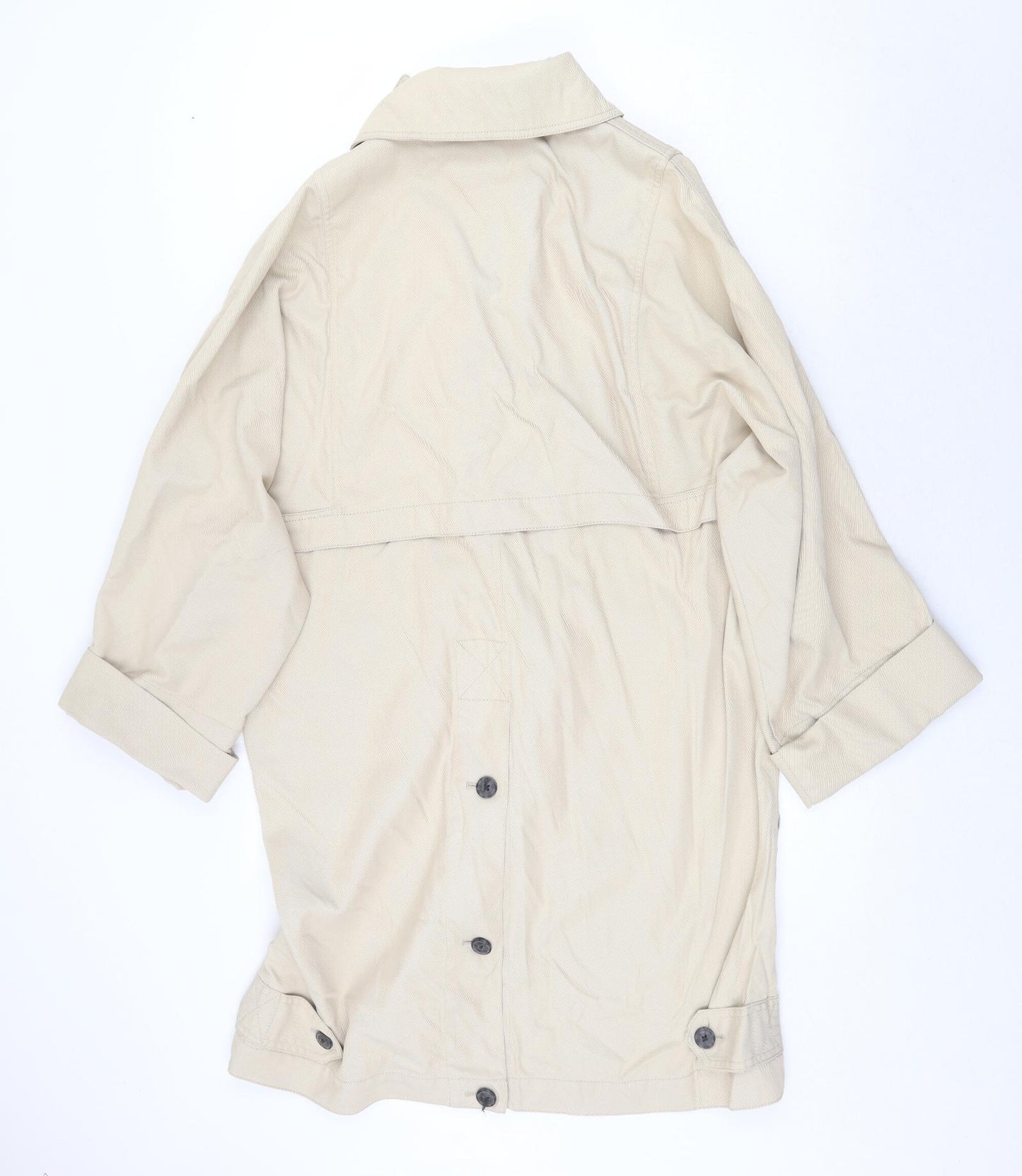 Selected Femme Womens Beige Overcoat Coat Size 10 Button