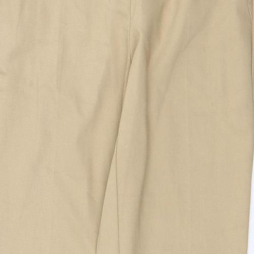 River Island Womens Beige Cotton Chino Trousers Size 8 Regular Zip