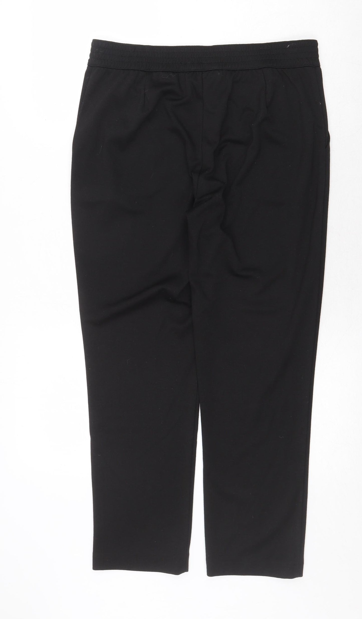 Classics Womens Black Polyester Trousers Size 14 Regular