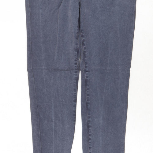 NEXT Womens Blue Cotton Skinny Jeans Size 8 Regular Zip