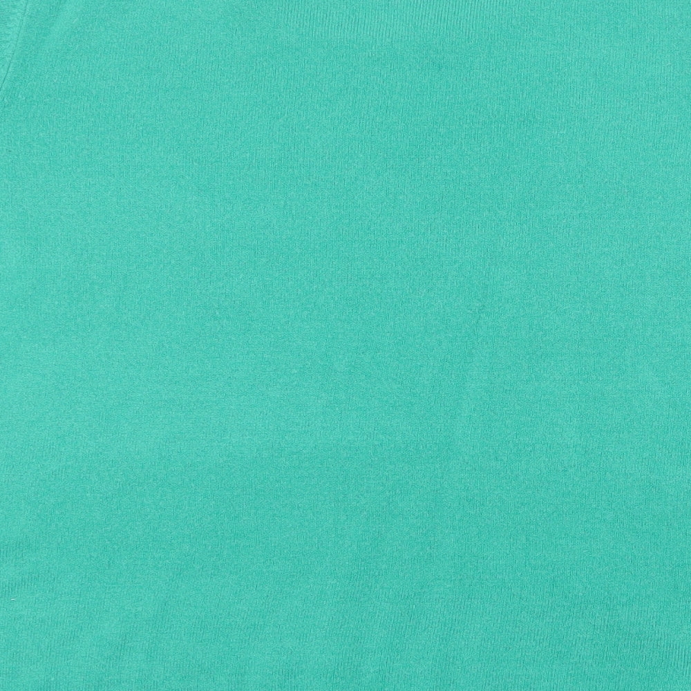Marks and Spencer Womens Green Round Neck Acrylic Pullover Jumper Size 18