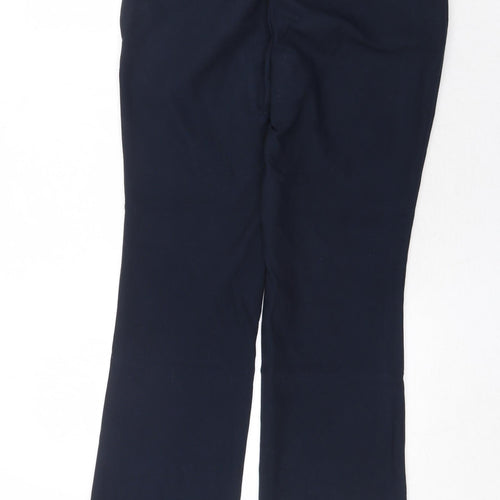 NEXT Womens Blue Polyester Dress Pants Trousers Size 10 Regular Zip