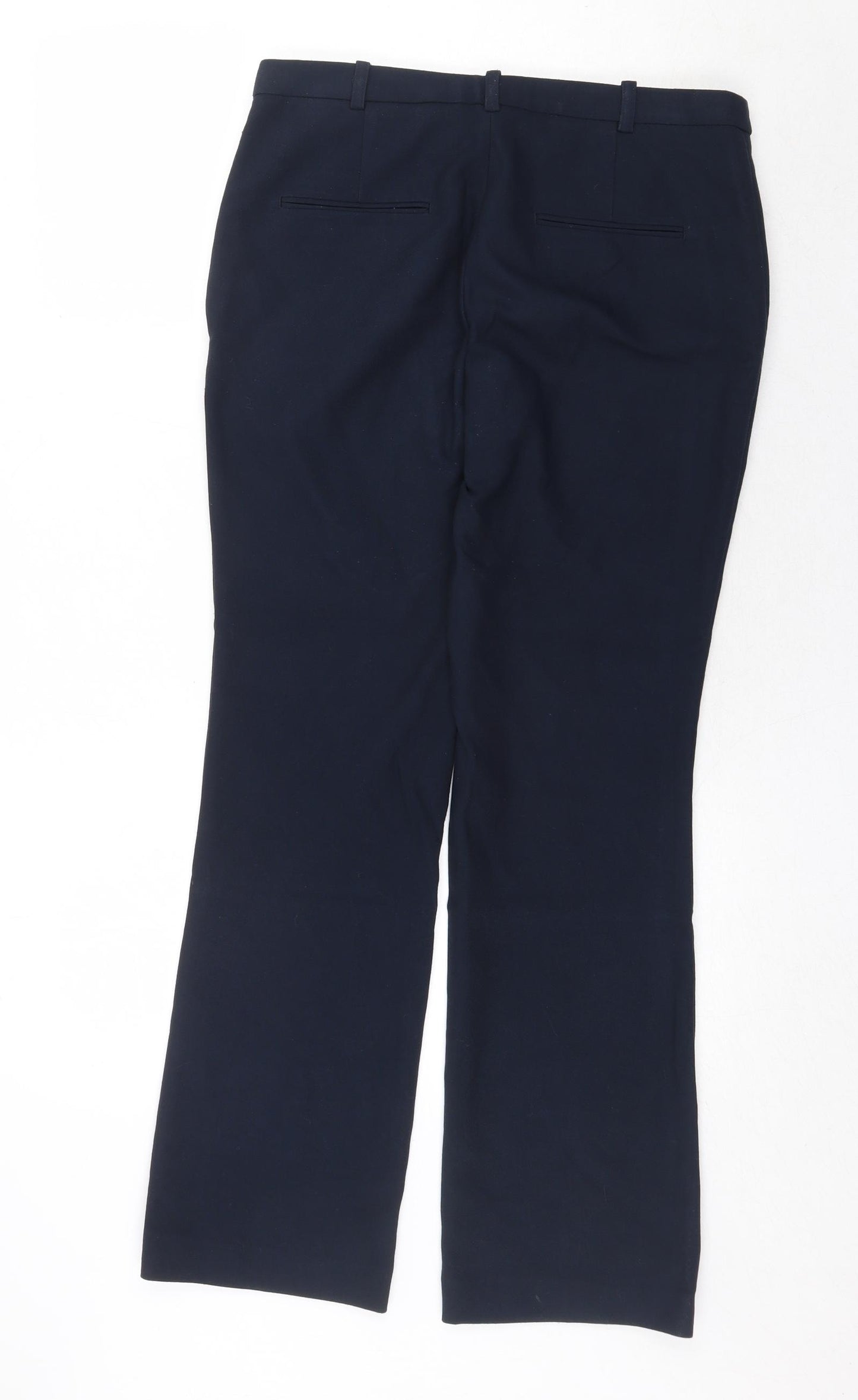 NEXT Womens Blue Polyester Dress Pants Trousers Size 10 Regular Zip
