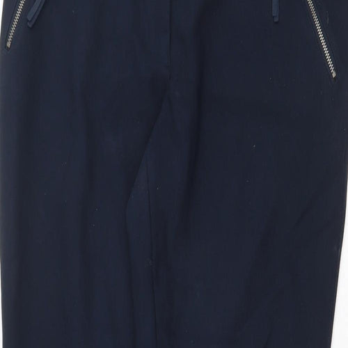 NEXT Womens Blue Polyester Dress Pants Trousers Size 10 Regular Zip