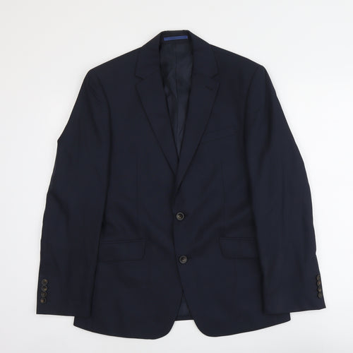 Marks and Spencer Mens Blue Polyester Jacket Suit Jacket Size M Regular