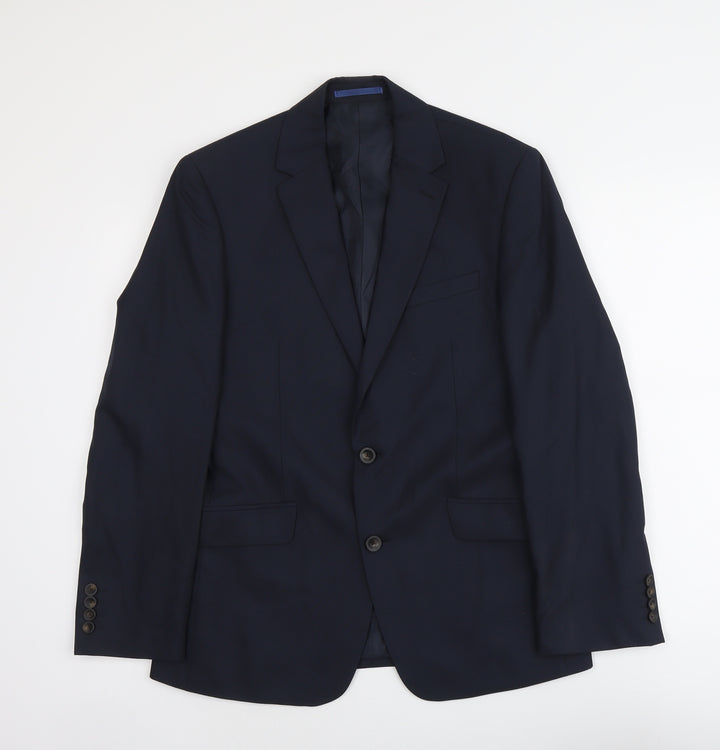 Marks and Spencer Mens Blue Polyester Jacket Suit Jacket Size M Regular