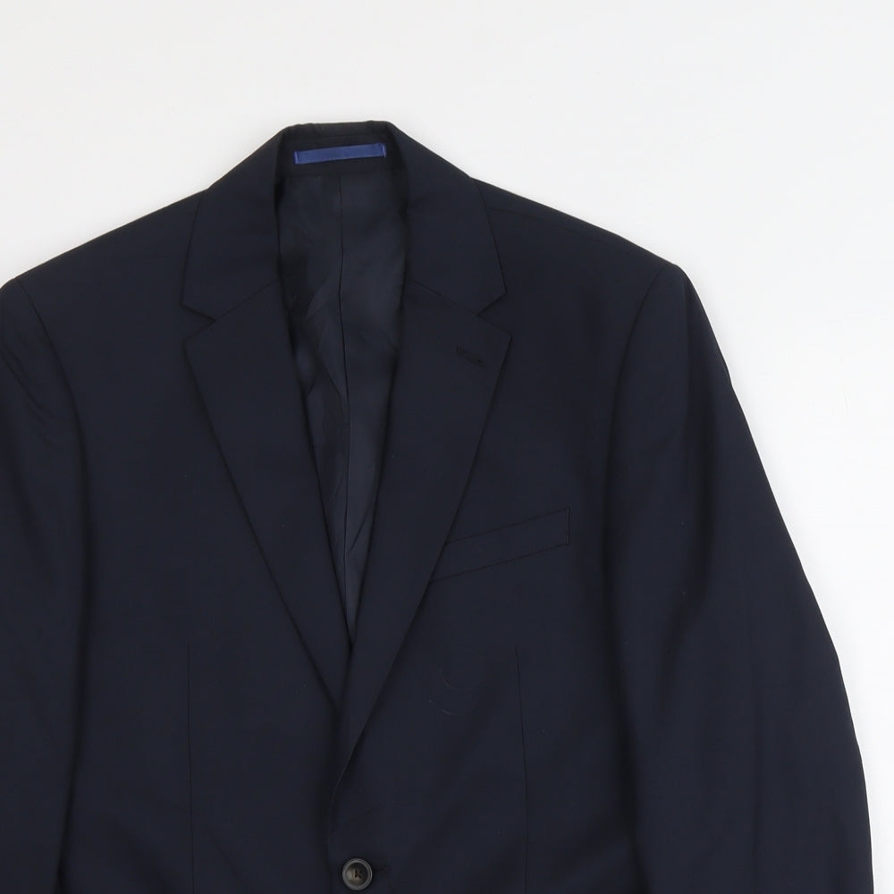 Marks and Spencer Mens Blue Polyester Jacket Suit Jacket Size M Regular