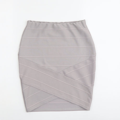 Miss Selfridge Womens Purple Polyester Bandage Skirt Size 10