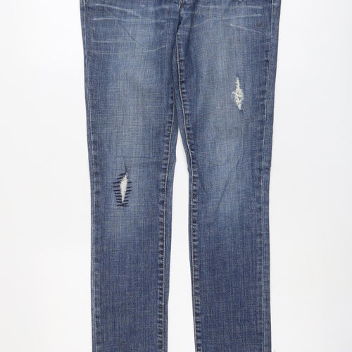 Gap Womens Beige Cotton Straight Jeans Size 6 L31 in Regular Button