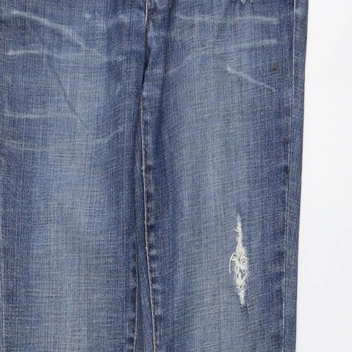 Gap Womens Beige Cotton Straight Jeans Size 6 L31 in Regular Button