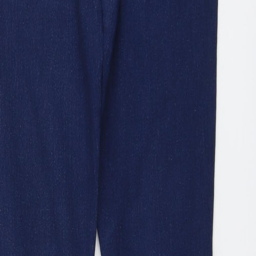 Boohoo Womens Blue Cotton Straight Jeans Size 8 L29 in Regular Button