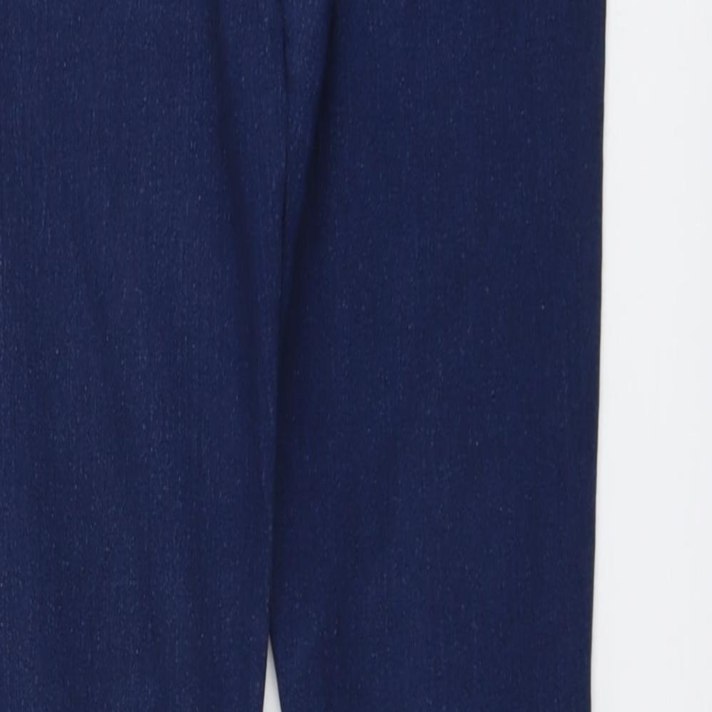 Boohoo Womens Blue Cotton Straight Jeans Size 8 L29 in Regular Button