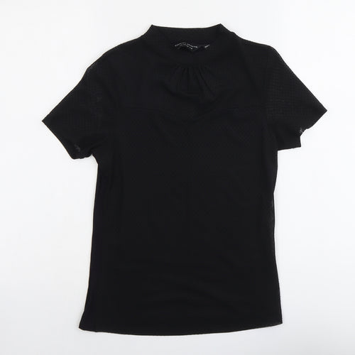 Dorothy Perkins Womens Beige Polyester Basic T-Shirt Size 8 Round Neck