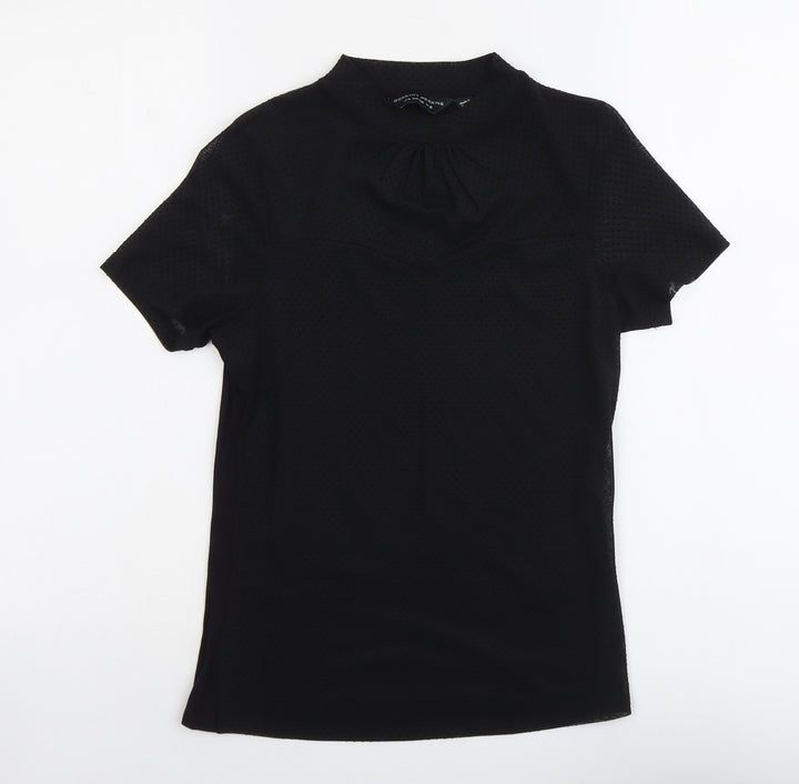 Dorothy Perkins Womens Beige Polyester Basic T-Shirt Size 8 Round Neck