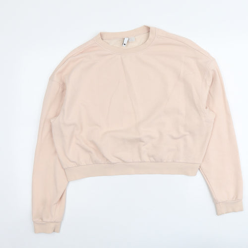 H&M Womens Pink Cotton Pullover Sweatshirt Size M Pullover