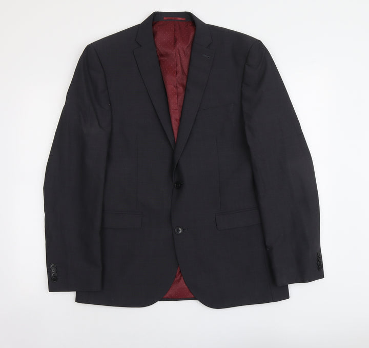 NEXT Mens Grey Wool Jacket Suit Jacket Size L Regular