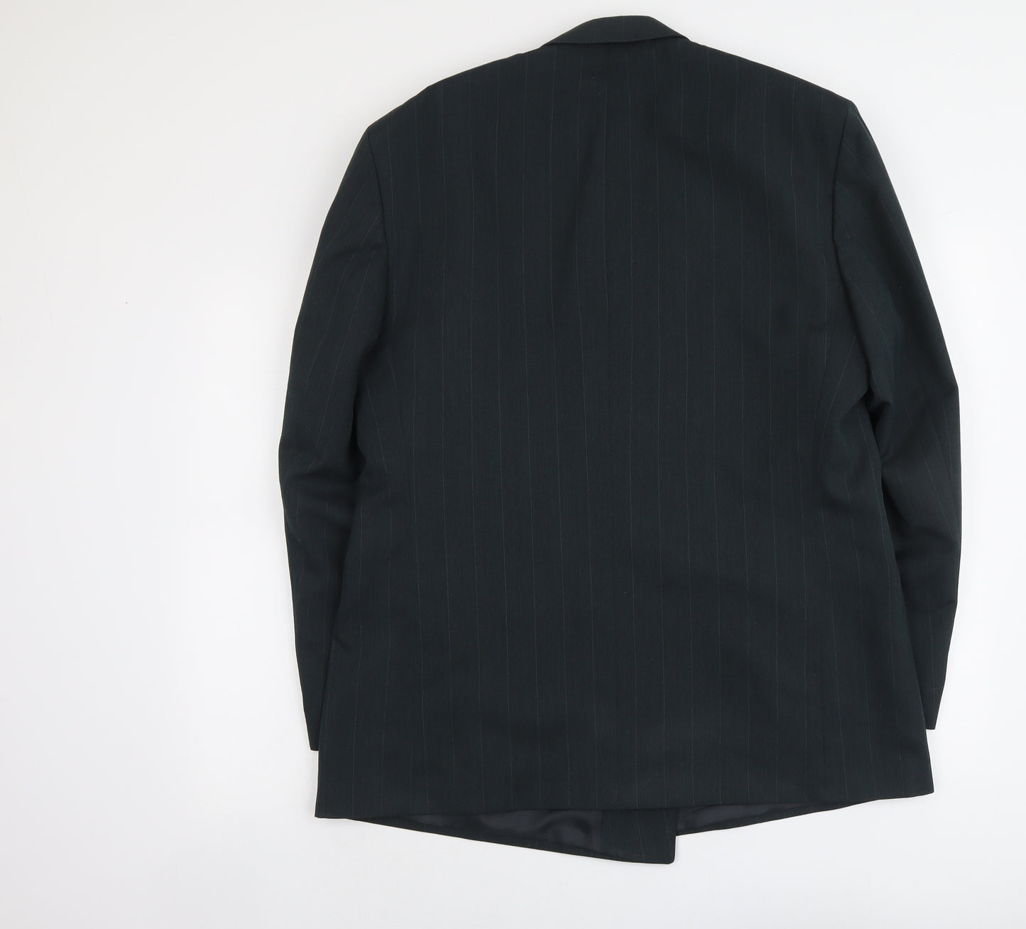 Burton Mens Grey Striped Polyester Jacket Suit Jacket Size L Regular