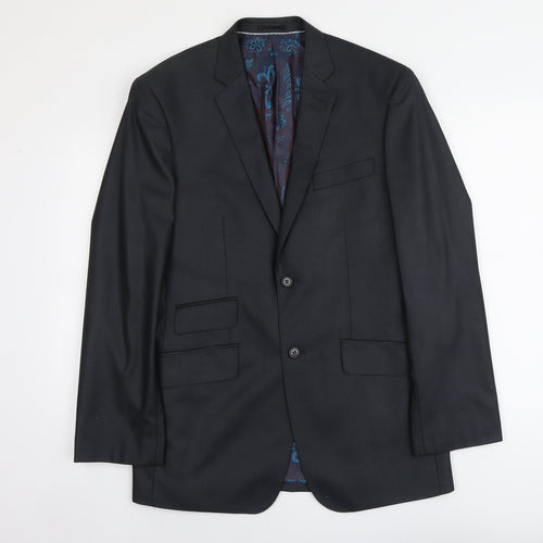 Milan Mens Grey Polyester Jacket Suit Jacket Size M Regular