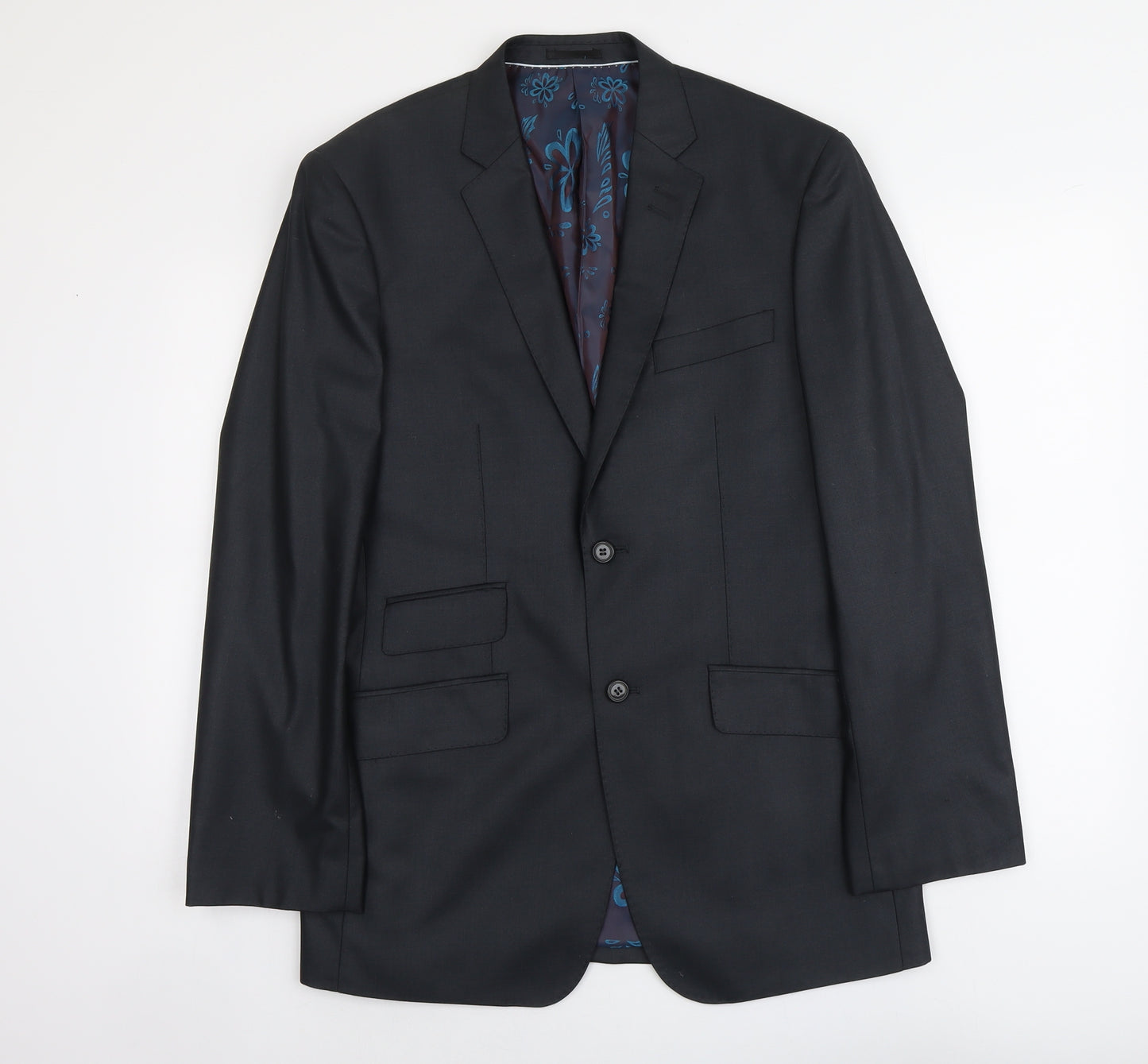 Milan Mens Grey Polyester Jacket Suit Jacket Size M Regular