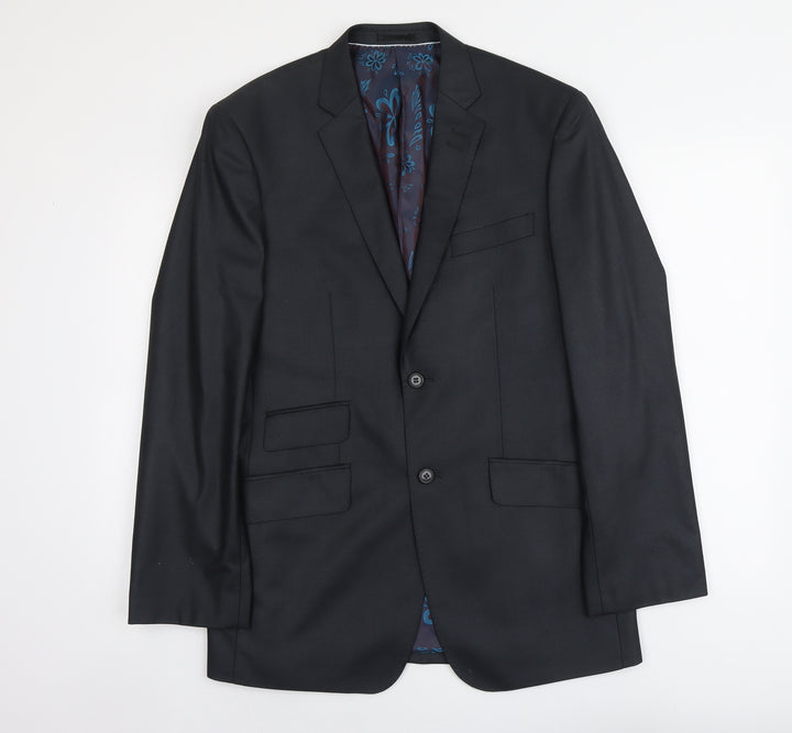 Milan Mens Grey Polyester Jacket Suit Jacket Size M Regular