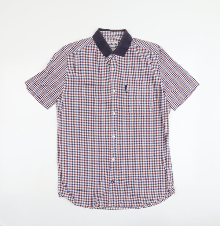 Lambretta Mens Multicoloured Plaid Cotton Button-Up Size S Collared Button