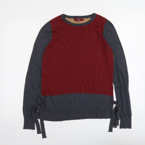 NEXT Womens Multicoloured Round Neck Cotton Pullover Jumper Size 8