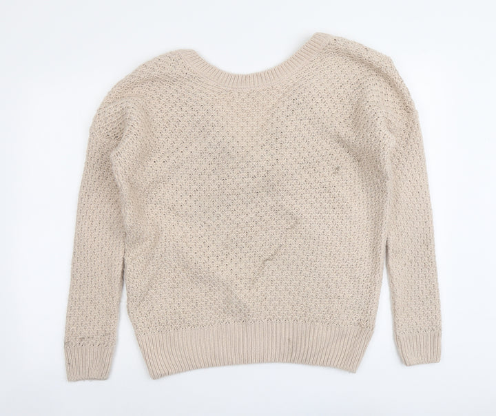 NEXT Womens Pink Round Neck Acrylic Pullover Jumper Size M