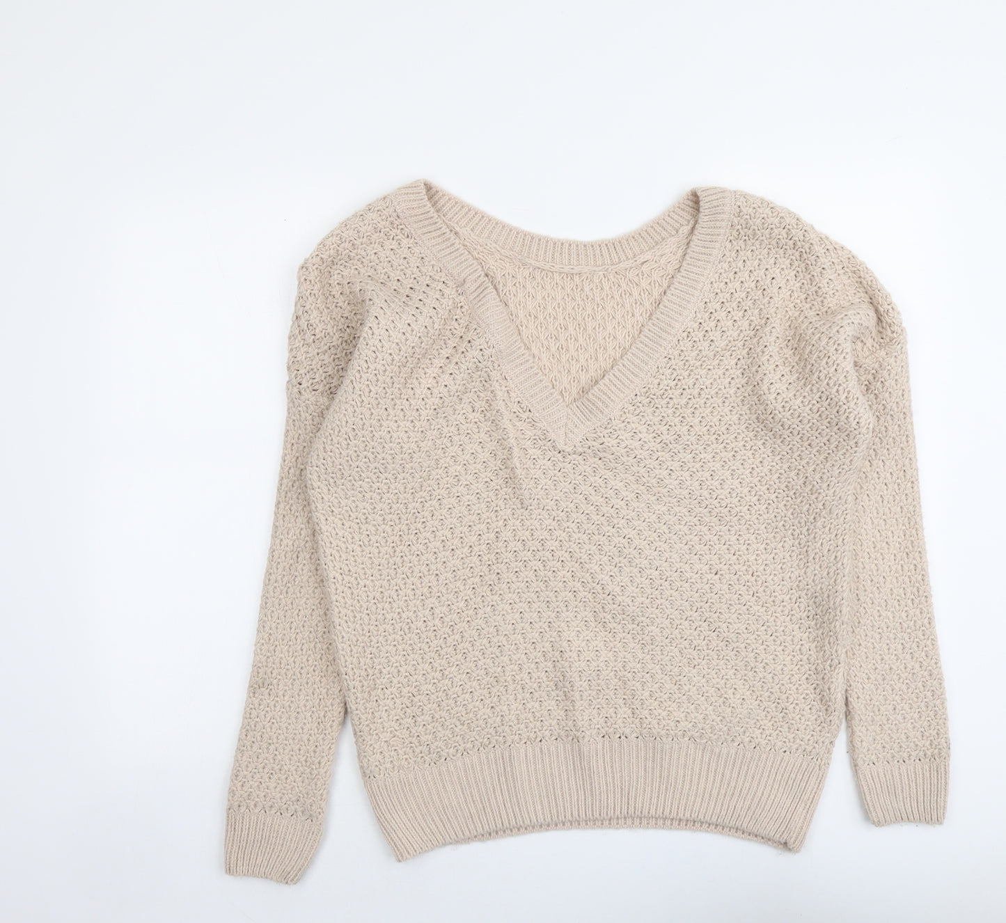 NEXT Womens Pink Round Neck Acrylic Pullover Jumper Size M