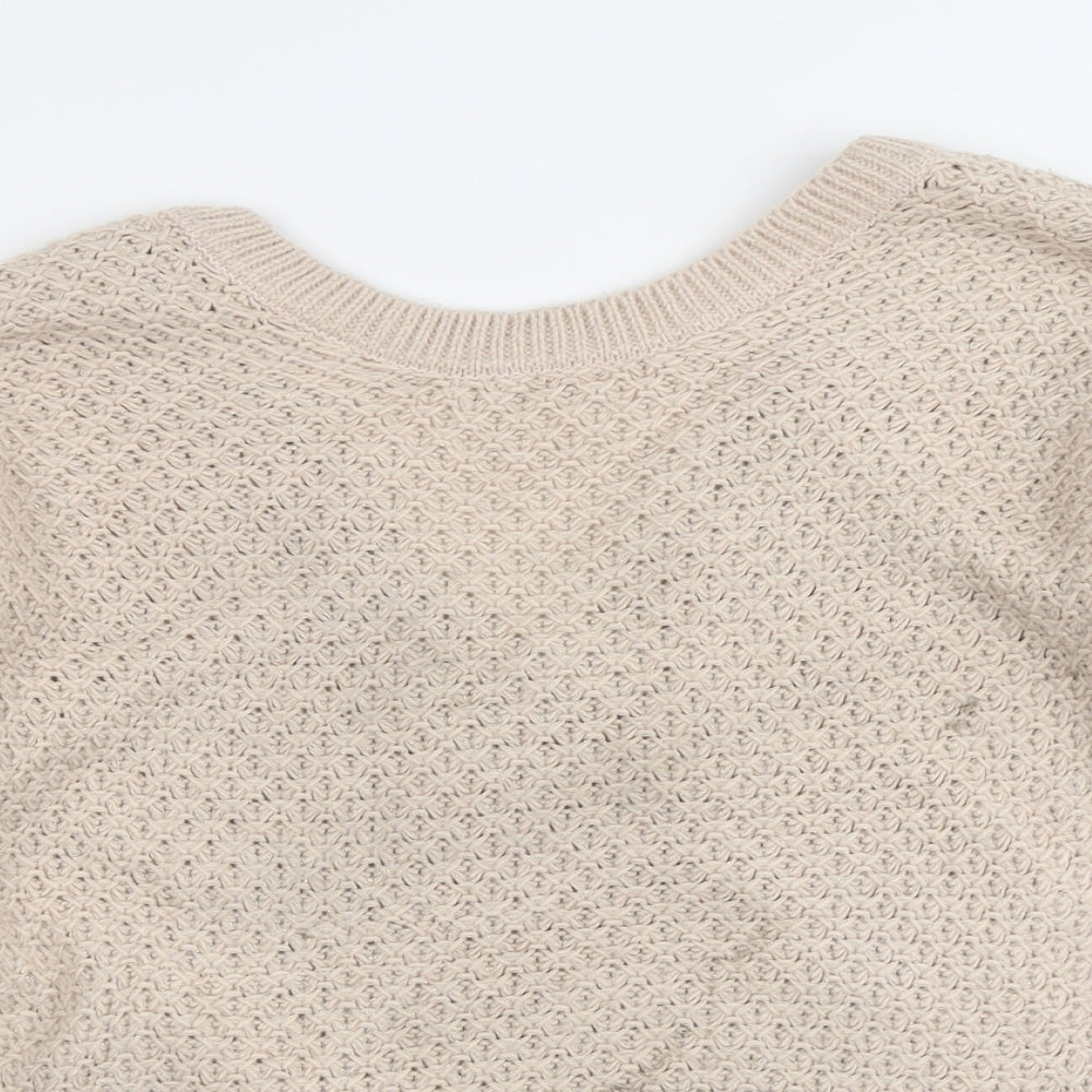 NEXT Womens Pink Round Neck Acrylic Pullover Jumper Size M