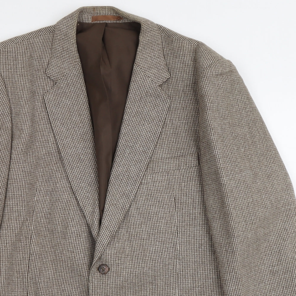 Marks and Spencer Mens Beige Wool Jacket Suit Jacket Size 42 Regular