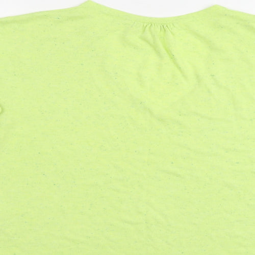 NEXT Womens Green V-Neck Acrylic Pullover Jumper Size M
