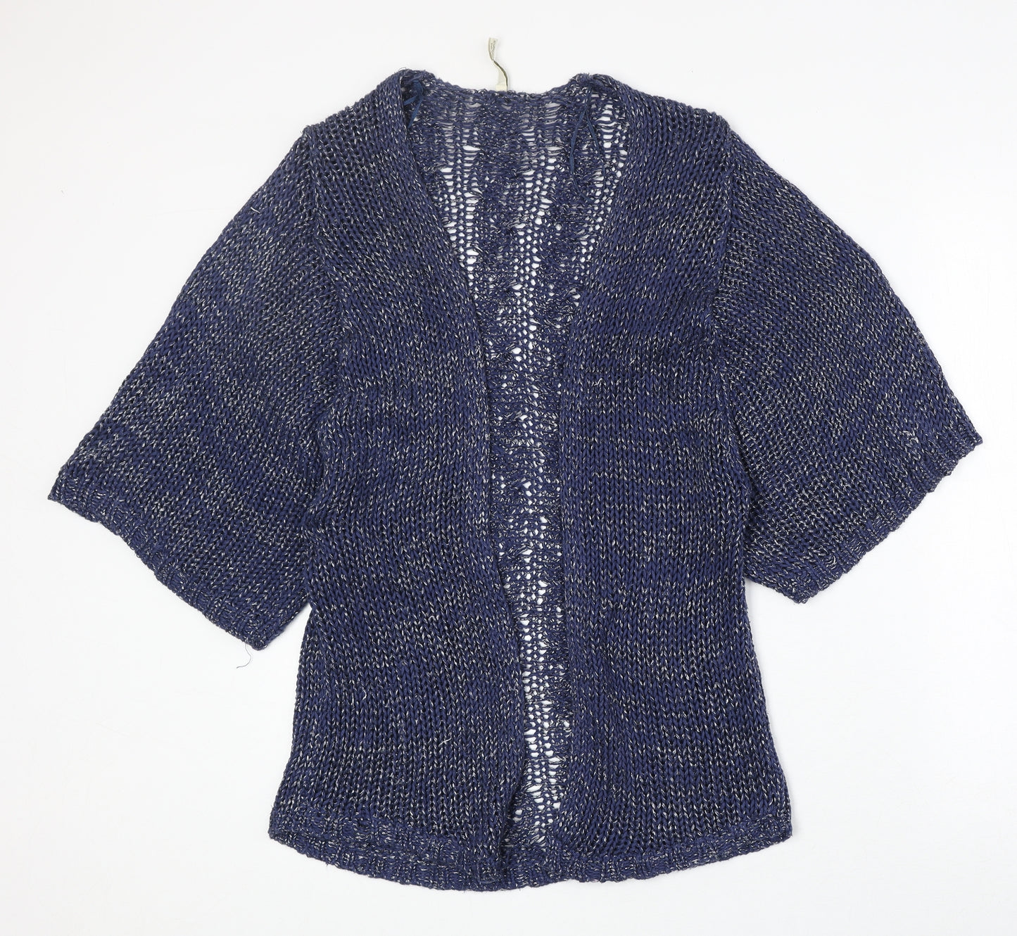 Stradivarius Womens Blue V-Neck Acrylic Cardigan Jumper Size S