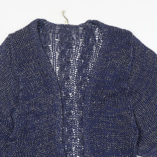 Stradivarius Womens Blue V-Neck Acrylic Cardigan Jumper Size S