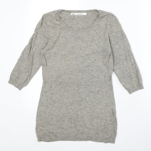 NEXT Womens Beige Boat Neck Cotton Pullover Jumper Size 6