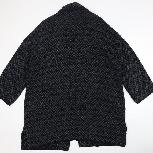 Monsoon Womens Black Geometric Jacket Blazer Size XL