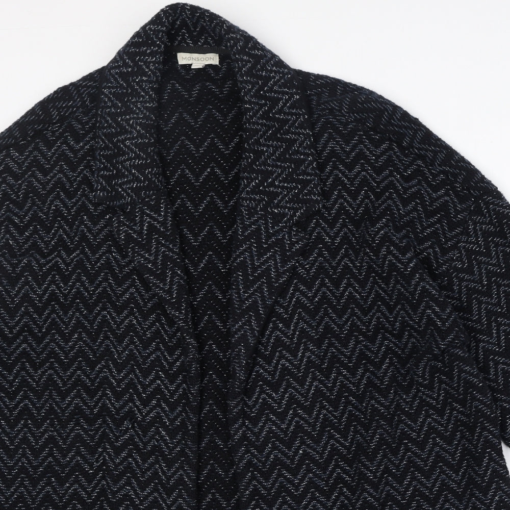 Monsoon Womens Black Geometric Jacket Blazer Size XL
