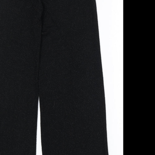 VILA Womens Black Polyester Trousers Size M Regular