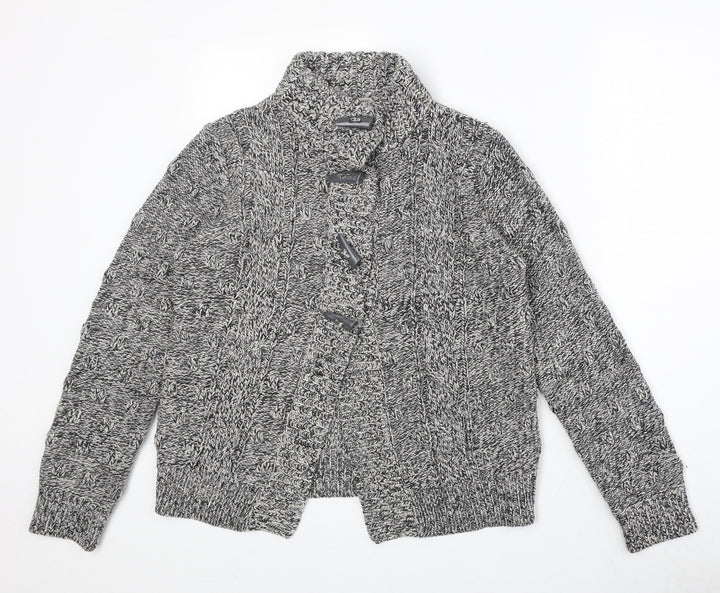 Debenhams Womens Grey Geometric Jacket Size 12 Button