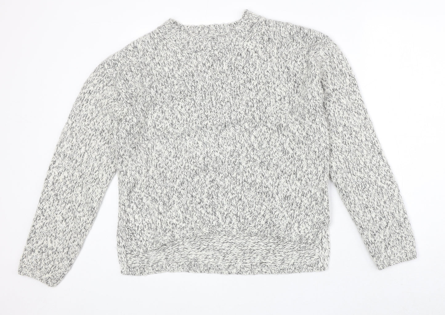 Marks and Spencer Womens Grey Round Neck Polyester Pullover Jumper Size M
