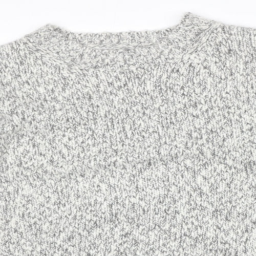 Marks and Spencer Womens Grey Round Neck Polyester Pullover Jumper Size M