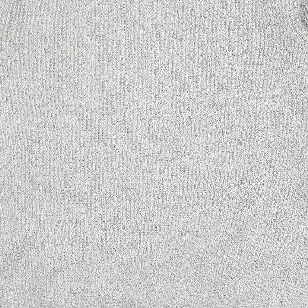 Marks and Spencer Mens Grey Round Neck Polyamide Pullover Jumper Size XL Long Sleeve
