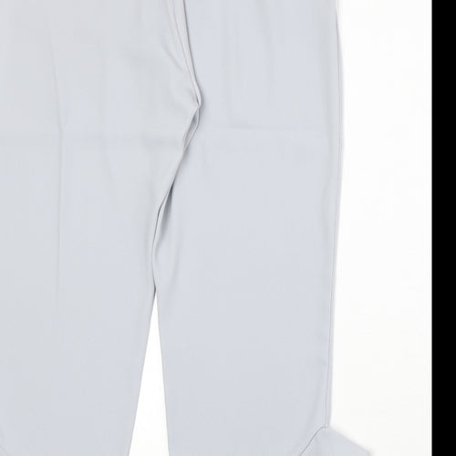 River Island Womens Blue Polyester Cropped Trousers Size 12 Regular Zip