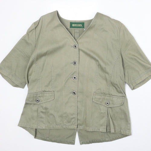 Rowlands Womens Green Jacket Blazer Size 20 Button