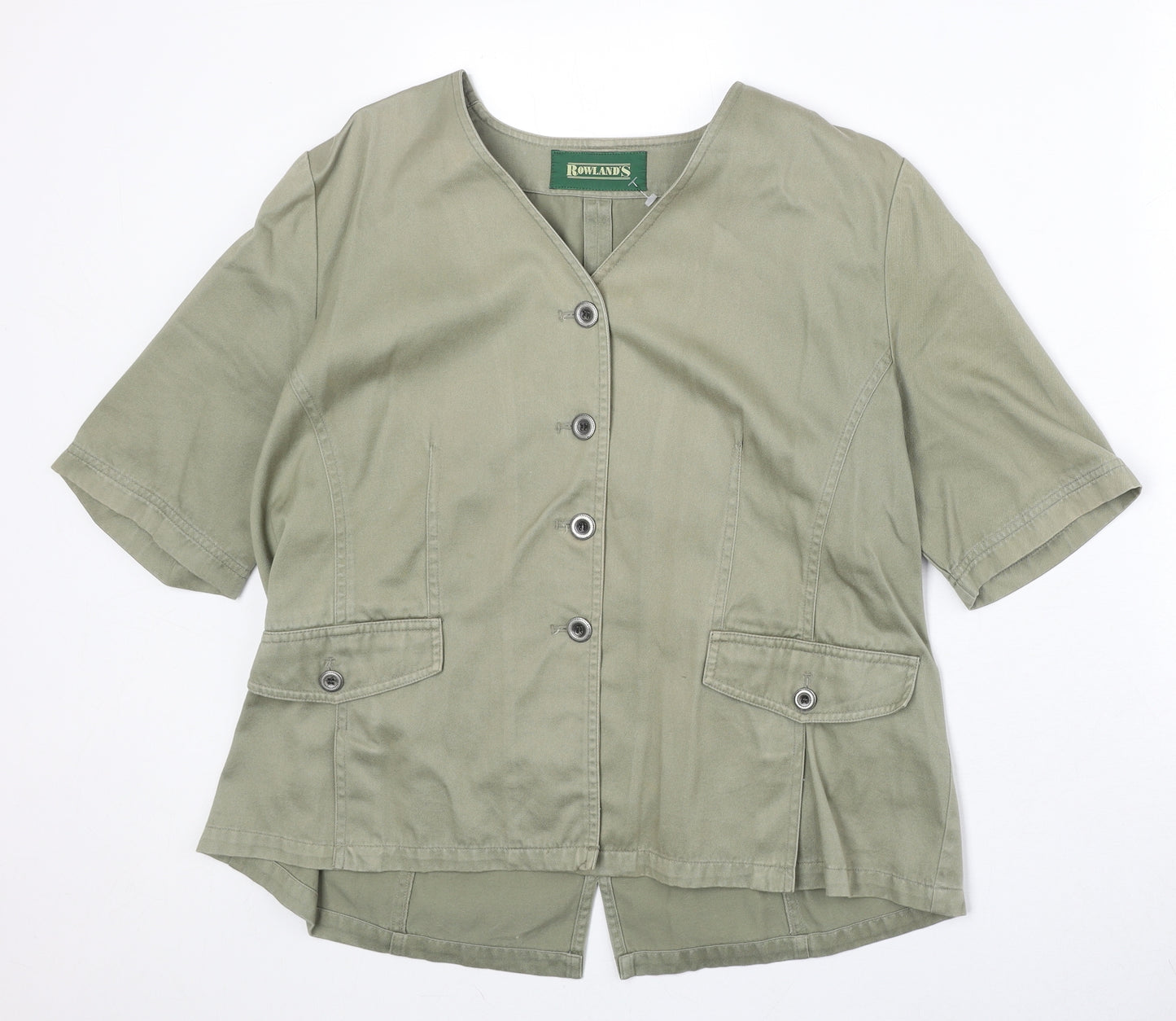 Rowlands Womens Green Jacket Blazer Size 20 Button