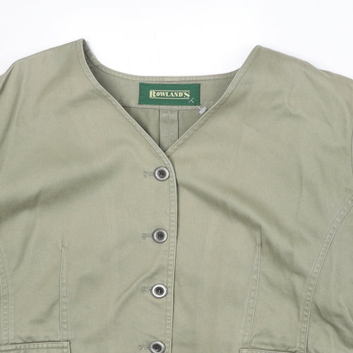 Rowlands Womens Green Jacket Blazer Size 20 Button